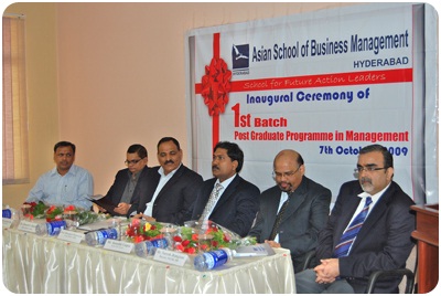ASBM First Batch Programme Hyderabad Campus Kick started on th October