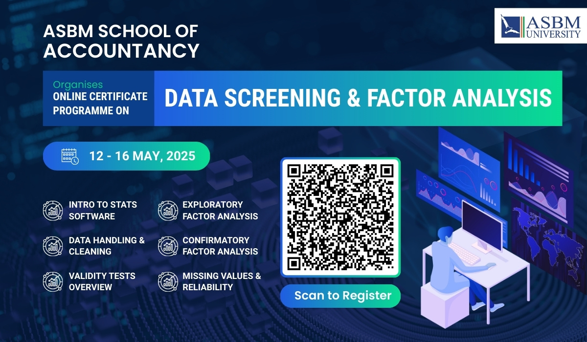 Data Screening and Factor Analysis – Online Certification Programme